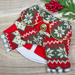 聖誕連帽衫斗篷 - 松綠色連帽衫，白色人造毛皮飾邊