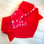 Paws Up For SG! Red Twinkle Knot Tie Bandana
