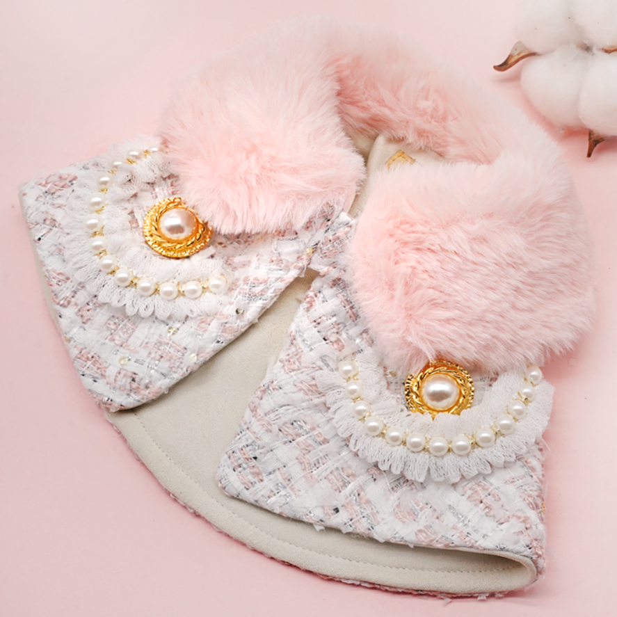 ROSÉA BLUSH ~ 淺粉色珠圈花呢夾克