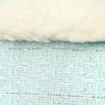 GEMMA DAVIS ~ Baby Blue Tweed Wool Jacket with Faux Fur Collar