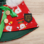 圣诞连帽斗篷 - 圣诞快乐圣诞老人红色连帽衫搭配白色绒球装饰