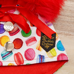 圣诞连帽斗篷 - 圣诞快乐圣诞老人红色连帽衫搭配白色绒球装饰