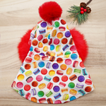 圣诞连帽斗篷 - 圣诞快乐圣诞老人红色连帽衫搭配白色绒球装饰