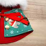 圣诞连帽斗篷 - 圣诞快乐圣诞老人红色连帽衫搭配白色绒球装饰