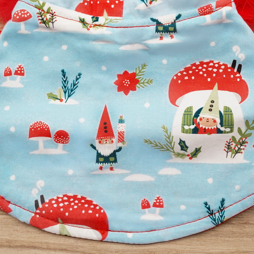 圣诞连帽斗篷 - 圣诞快乐圣诞老人红色连帽衫搭配白色绒球装饰