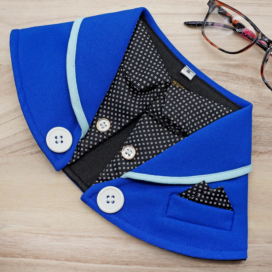 Royal Blue Gentlemen Tailored Suit Cape