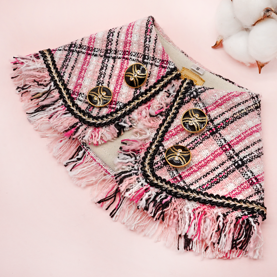 ROSÉA BLUSH ~ 淺粉色珠圈花呢夾克