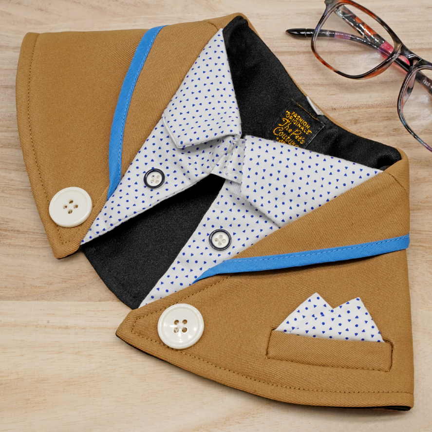 Brown Gentlemen Tailored Suit Cape