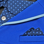 Navy Blue Gentlemen Tailored Suit Cape