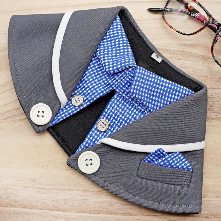 Cadet Gray Gentlemen Tailored Suit Cape