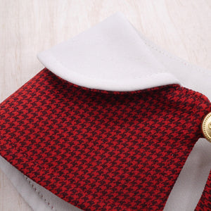 Capes - Cream Collar with Houndstooth Print - The Pet's Couture