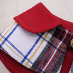 Capes - Imperial Collar with Cream Tartan Print - The Pet's Couture