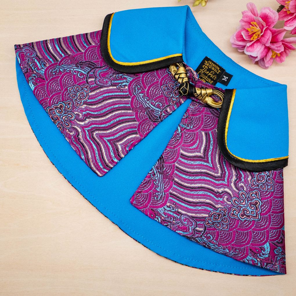 Spring Of Hope in Imperial Royal Violet Blue CNY Cape - The Pet's Couture