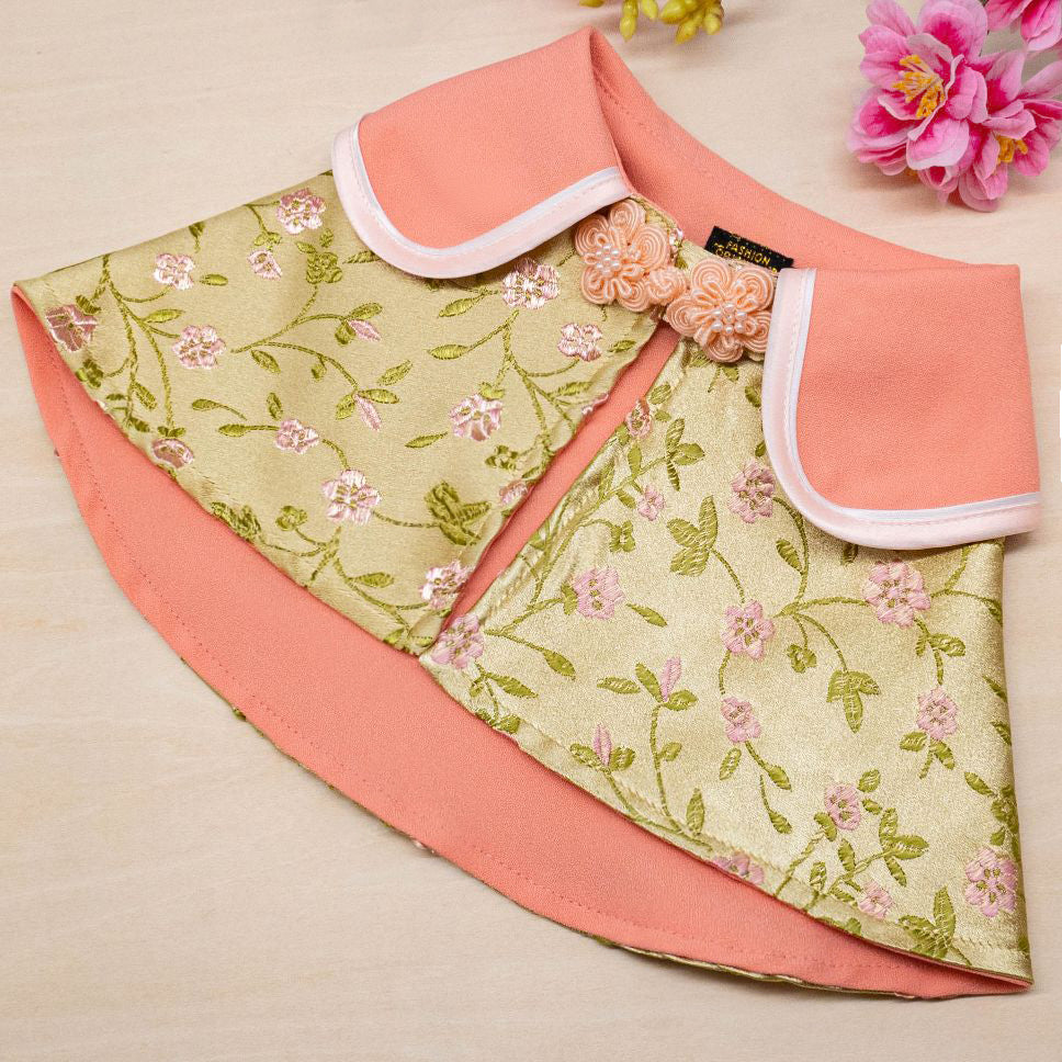 Spring Of Faith in Golden Apricot CNY Cape - The Pet's Couture