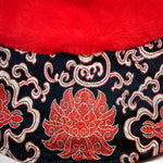 Spring Of Prosperity in Royal Scarlett CNY Cape with Faux Fur Collar - The Pet's Couture