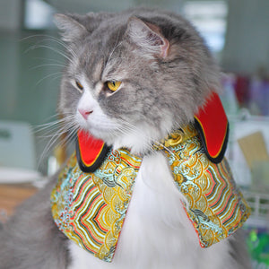 Spring Of Success in Imperial Red Tuscany CNY Cape - The Pet's Couture