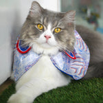 Spring Of Health in Imperial Silver Ruby Azure CNY Cape - The Pet's Couture