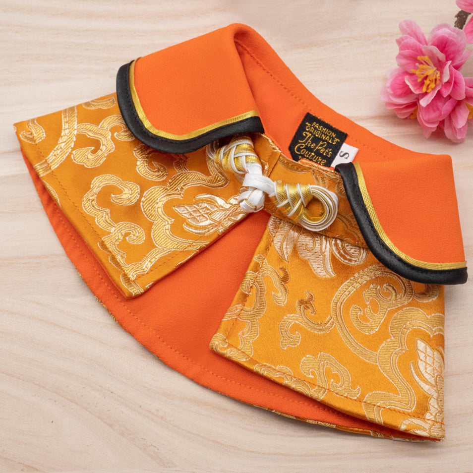 Spring Of Wealth in Mandarin Gold CNY Cape - The Pet's Couture
