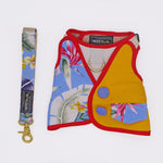 Tropical Fruits with Half Mango Yellow Print Harness + Leash Set - Twin In Style (Unisex) - The Pet's Couture