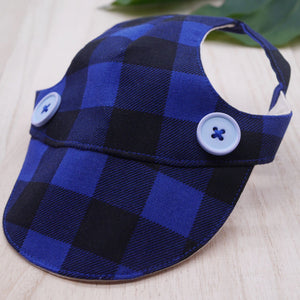 Walking Caps For Him - Checkered Blue - The Pet's Couture