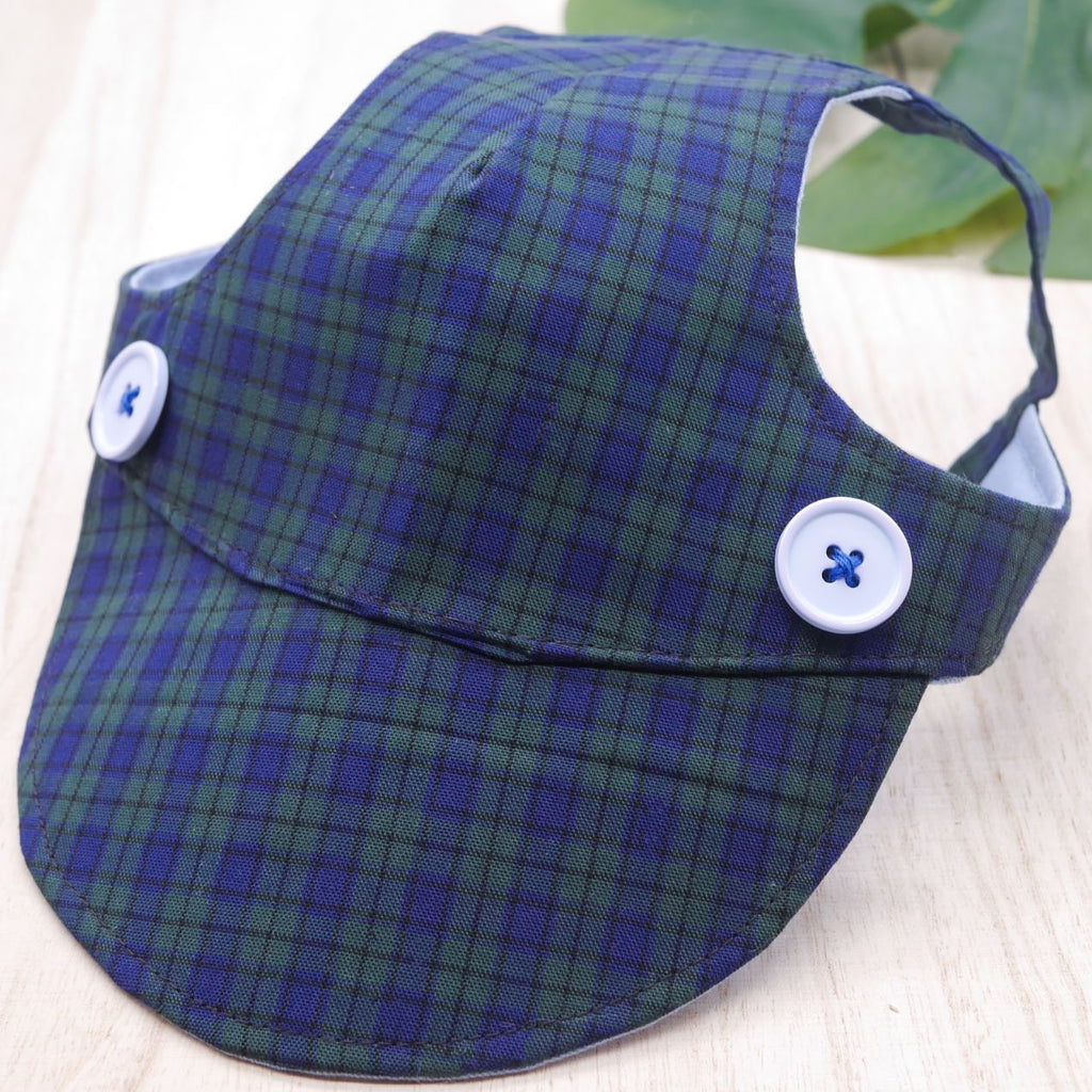 Walking Caps For Him - Plaids in Dark Green - The Pet's Couture