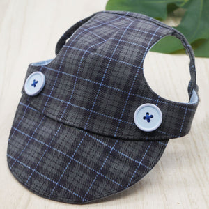 Walking Caps For Him - Plaids In Charcoal Grey - The Pet's Couture