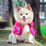 Spring Of Blossoms in Fuchsia CNY Cape - The Pet's Couture
