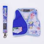 Tropical Fauna Blue Harness + Leash Set - Twin In Style (Unisex) - The Pet's Couture